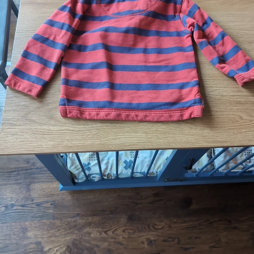 Mini Boden - Half zip Striped Kids Pullover - Red and Blue - 3-4Y - Picture 4 of 8
